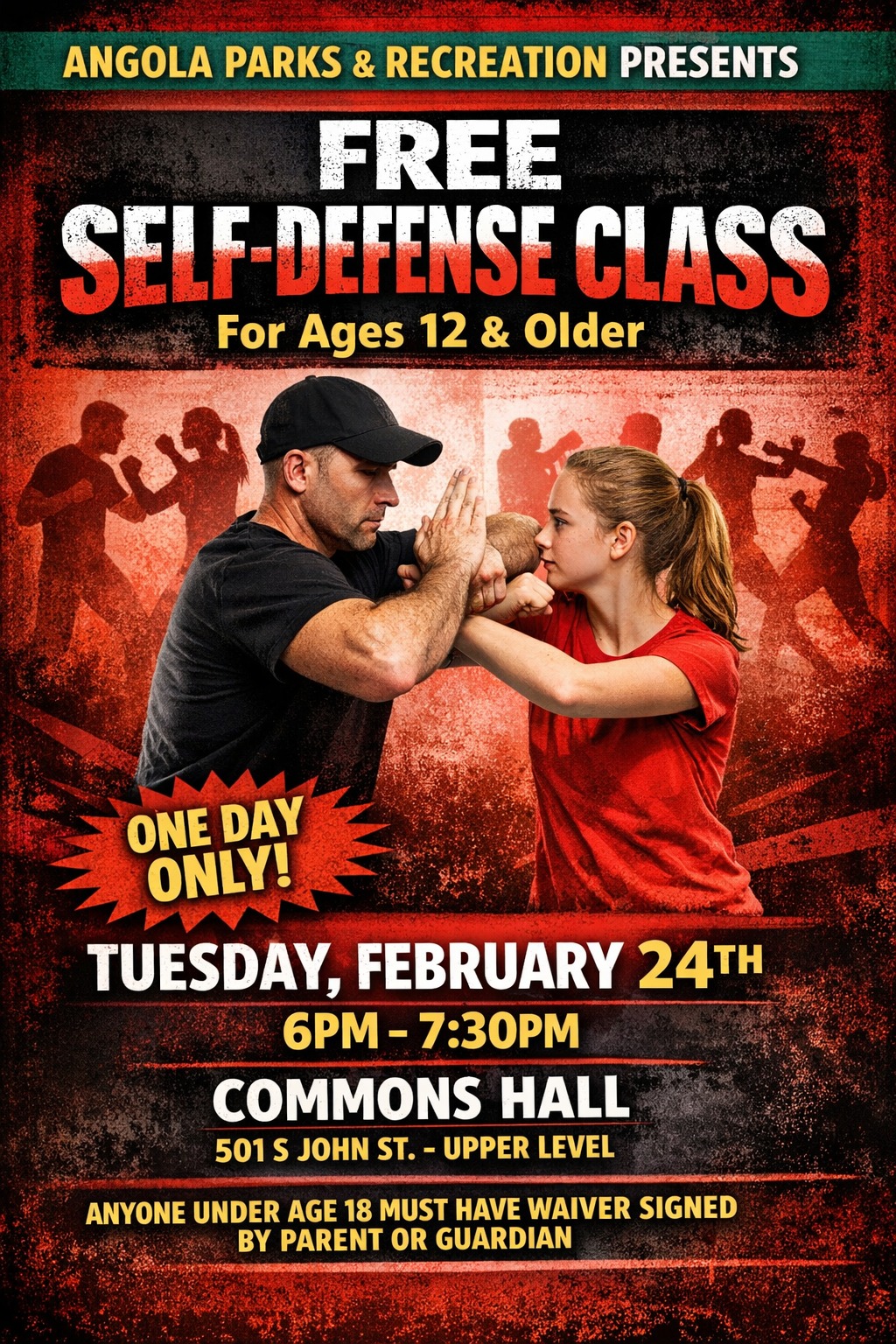 Free Self-Defense Class Offered in Angola for Teens and Adults